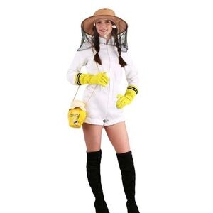 Women’s Yellow and Black Bee Keeper Costume Set (purse & boots not included)